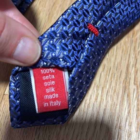 Altea Made in Italy Blue 100% Silk Men's Neck Tie - Picture 5 of 6
